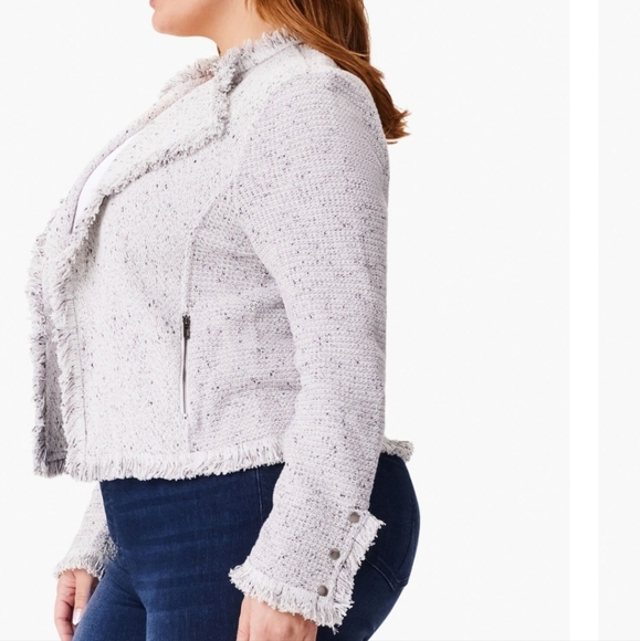 NIC + ZOE  Fringe mix knit open coat. Cardigan.  Sz 2X pink blue - Picture 4 of 12